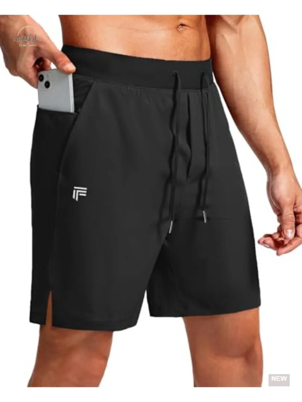 Men's Athletic Running Shorts with Secure Zipper Pockets